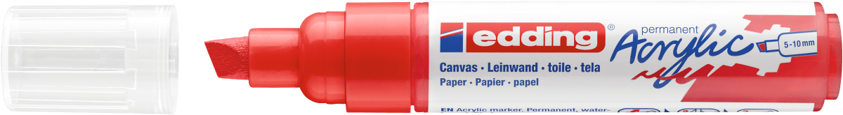 Marcador Acrílico trazo grueso Edding e-5000 Rojo