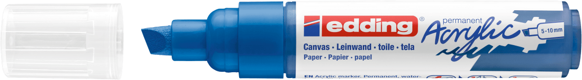 Marcador Acrílico trazo grueso Edding e-5000 Amarillo Azul2