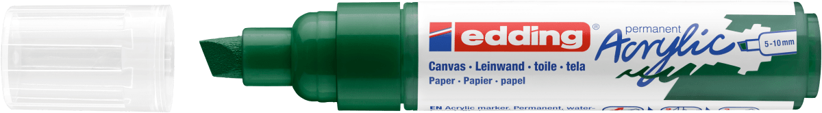 Marcador Acrílico trazo grueso Edding e-5000 Amarillo Verde musgo2