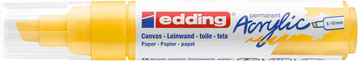 Marcador Acrílico trazo grueso Edding e-5000 Amarillo1