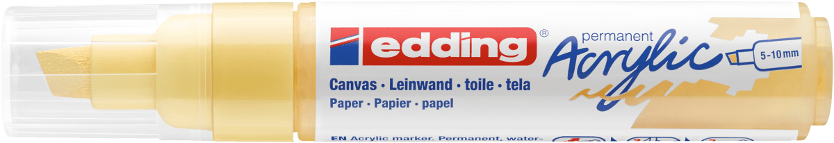 Marcador Acrílico trazo grueso Edding  e-5000  Amarillo pastel