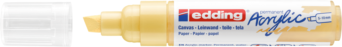 Marcador Acrílico trazo grueso Edding  e-5000  Amarillo pastel