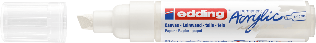 Marcador Acrílico trazo grueso Edding e-5000 Blanco2
