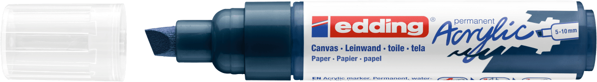 Marcador Acrílico trazo grueso Edding 5000 Azul medianoche2