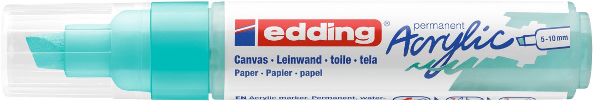 Marcador Acrílico trazo grueso Edding e-5000 Turquesa1