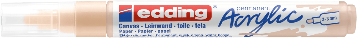 Marcador Acrílico trazo medio Edding e-5100 beige1