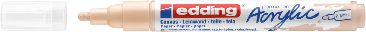 Marcador Acrílico trazo medio Edding e-5100 beige2