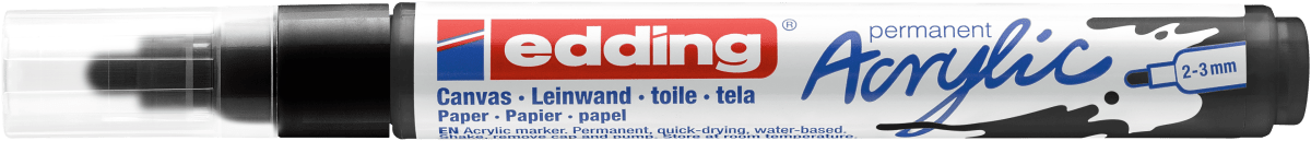 Marcador Acrílico trazo medio Edding e-5100 Negro1