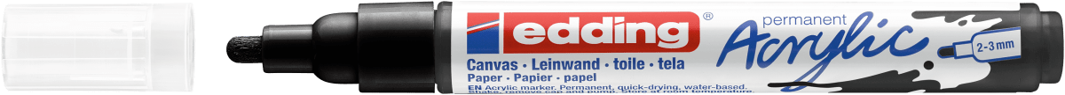 Marcador Acrílico trazo medio Edding e-5100 Negro2