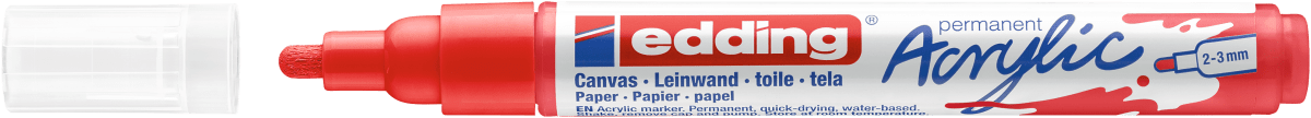 Marcador Acrílico trazo medio Edding e-5100 Rojo2
