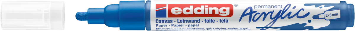 Marcador Acrílico trazo medio Edding e-5100 Azul2