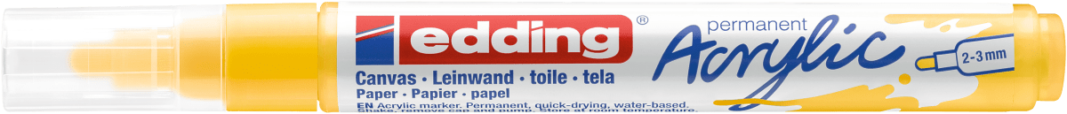 Marcador Acrílico trazo medio Edding e-5100 Amarillo1
