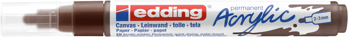 Marcador Acrílico trazo medio Edding e-5100 Café1