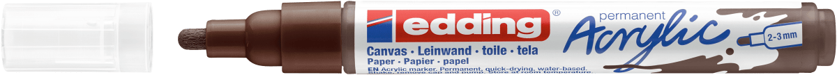 Marcador Acrílico trazo medio Edding e-5100 Café2