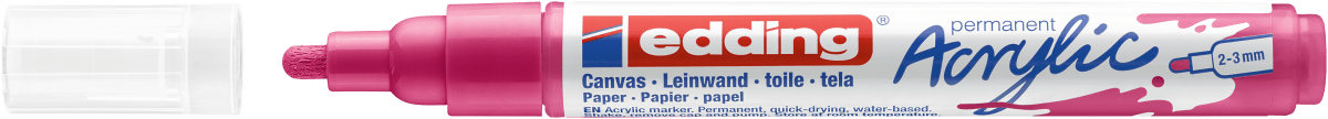 Marcador Acrílico trazo medio Edding e-5100 Magenta2