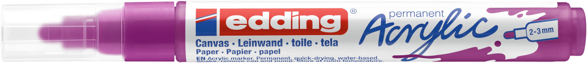 Marcador Acrílico trazo medio Edding e-5100 Morado1