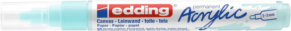Marcador Acrílico trazo medio Edding e-5100 Azul Pastel1