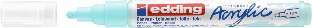 Marcador Acrílico trazo medio Edding e-5100 Azul Pastel2