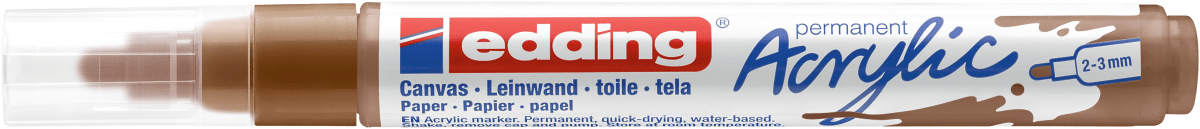 Marcador Acrílico trazo medio Edding e-5100 Avellana1