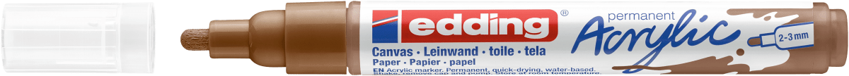 Marcador Acrílico trazo medio Edding e-5100 Avellana2