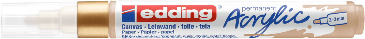 Marcador Acrílico trazo medio Edding e-5100 Dorado1