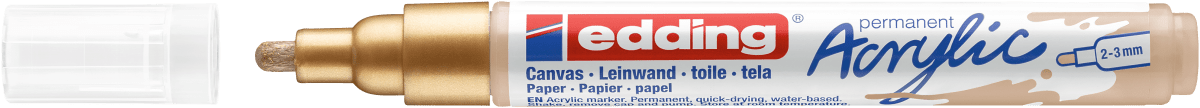 Marcador Acrílico trazo medio Edding e-5100 Dorado2
