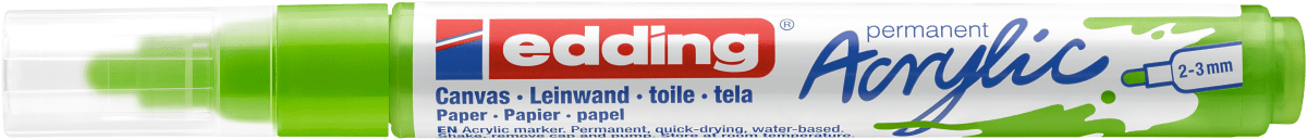 Marcador Acrílico trazo medio Edding e-5100 Verde limón1