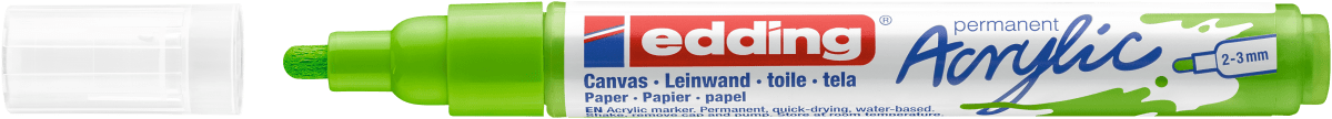 Marcador Acrílico trazo medio Edding e-5100 Verde limón2
