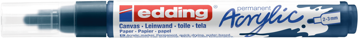 Marcador Acrílico trazo medio Edding 5100 Azul medianoche1