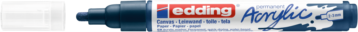 Marcador Acrílico trazo medio Edding 5100 Azul medianoche2