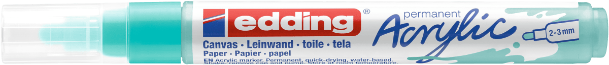 Marcador Acrílico trazo medio Edding e-5100 Turquesa1