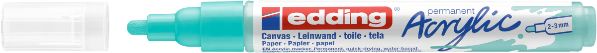 Marcador Acrílico trazo medio Edding e-5100 Turquesa2
