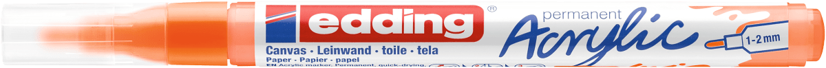Marcador Acrílico trazo fino Edding e-5300 Naranjo neón1
