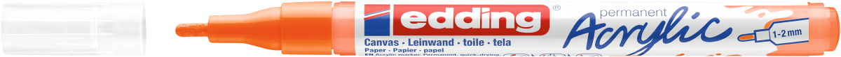 Marcador Acrílico trazo fino Edding e-5300 Naranjo neón2