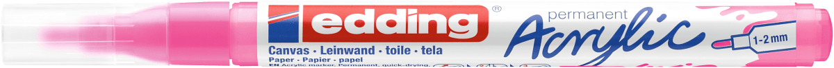 Marcador Acrílico trazo fino Edding e-5300 Rosado neón1