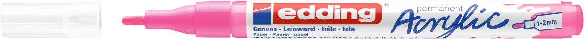Marcador Acrílico trazo fino Edding e-5300 Rosado neón2