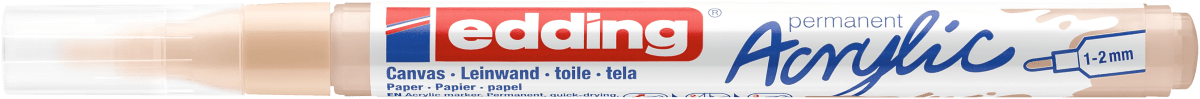Marcador Acrílico trazo fino Edding e-5300 beige1