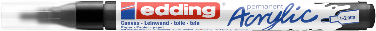 Marcador Acrílico trazo fino Edding e-5300 Negro1
