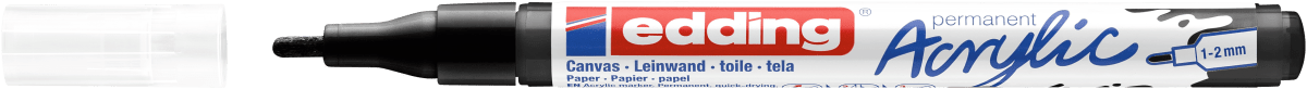 Marcador Acrílico trazo fino Edding e-5300 Negro2