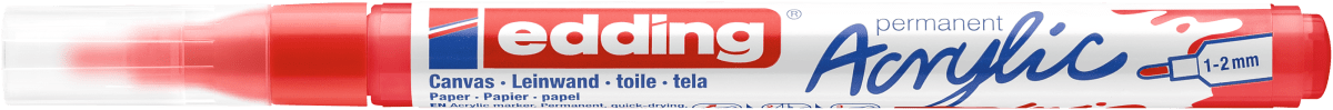 Marcador Acrílico trazo fino Edding e-5300 Rojo1