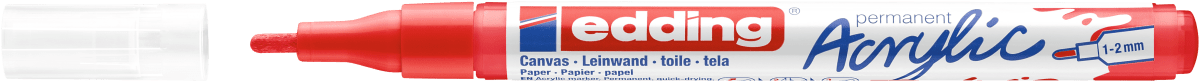 Marcador Acrílico trazo fino Edding e-5300 Rojo2