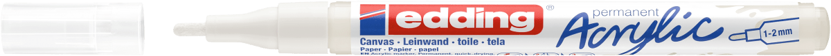 Marcador Acrílico trazo fino Edding e-5300 Blanco2