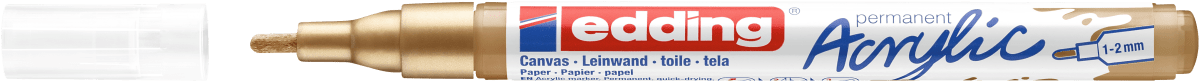 Marcador Acrílico trazo fino Edding e-5300 Dorado2