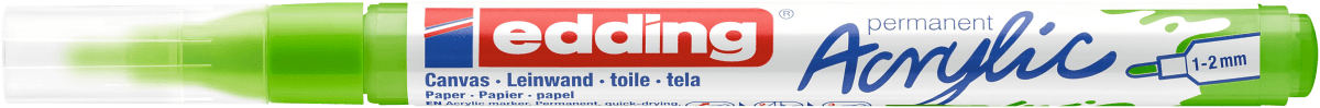 Marcador Acrílico trazo fino Edding e-5300 Verde limón1
