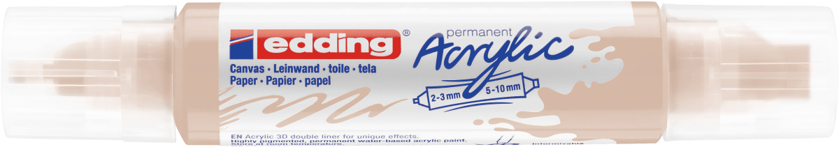 Marcador acrílico 3D edding 5400 punta doble Beige