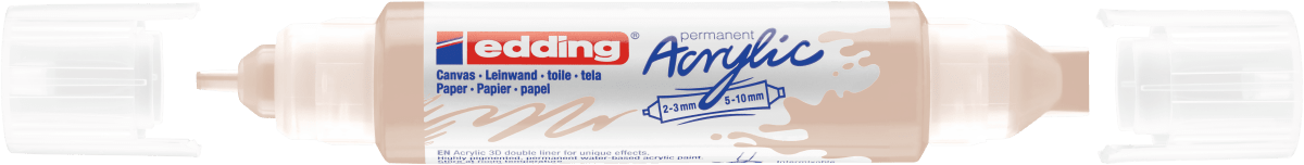 Marcador acrílico 3D edding 5400 punta doble Beige