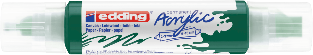 Marcador acrílico 3D edding 5400 punta doble Verde musgo1