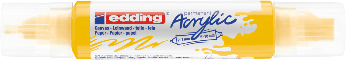 Marcador acrílico 3D edding 5400 punta doble Amarillo1