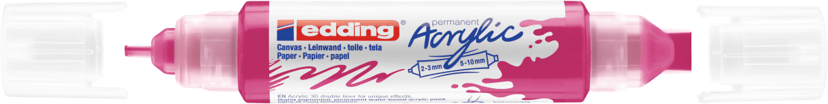 Marcador acrílico 3D edding 5400 punta doble Magenta
