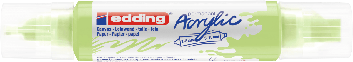 Marcador acrílico 3D edding 5400 punta doble Verde pastel1